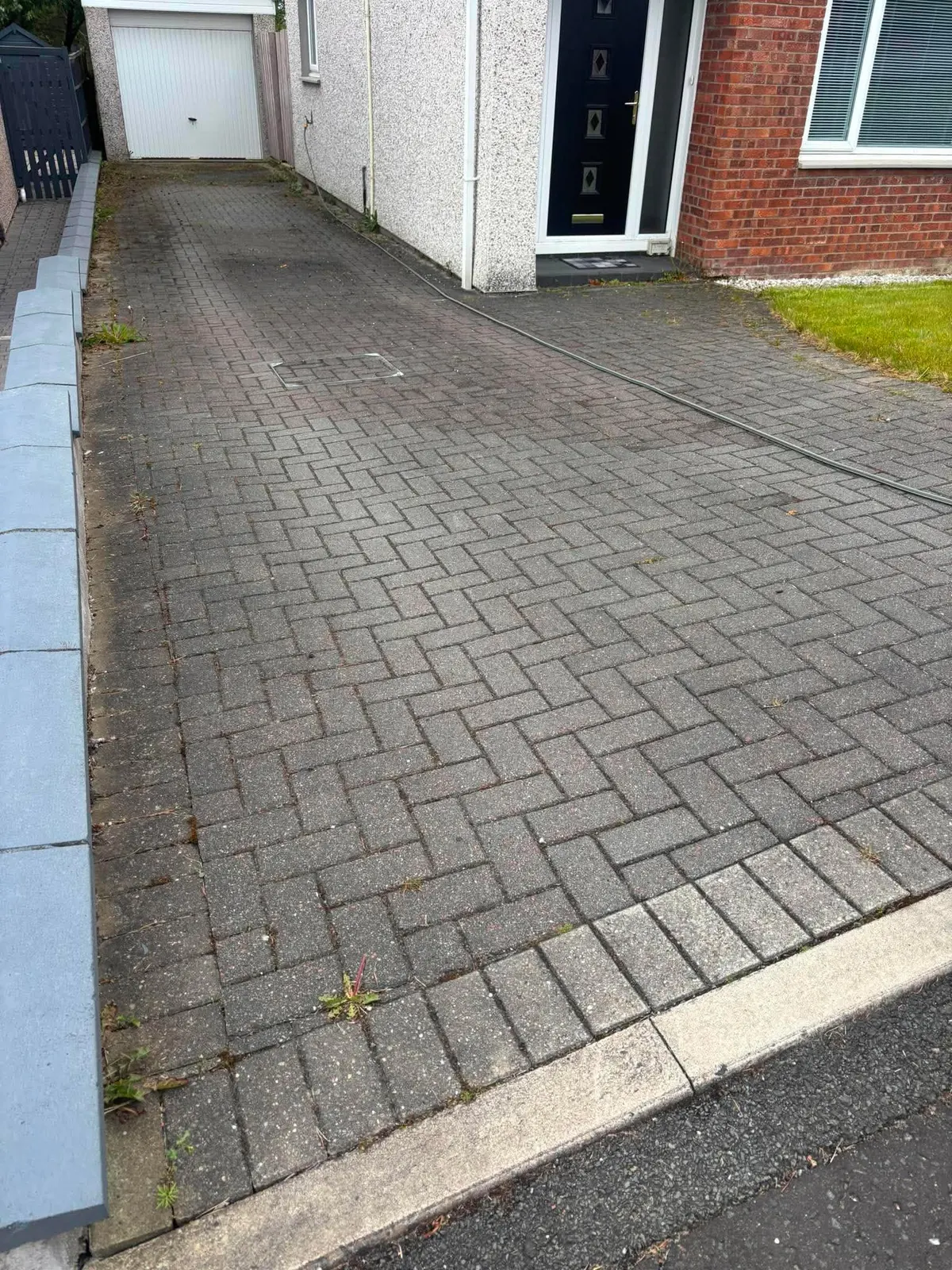 Driveway before cleaning