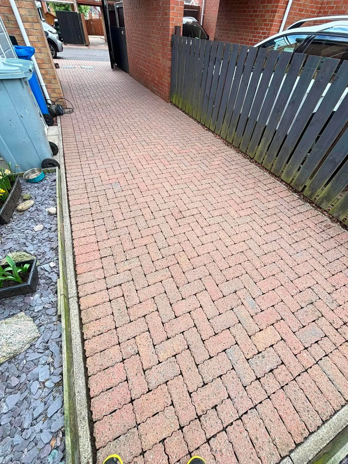 Side access after exterior cleaning